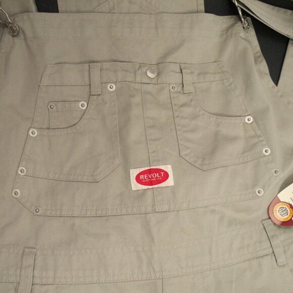 NWT Vintage 90’s khaki Revolt overalls plus size 26 - Picture 5 of 9